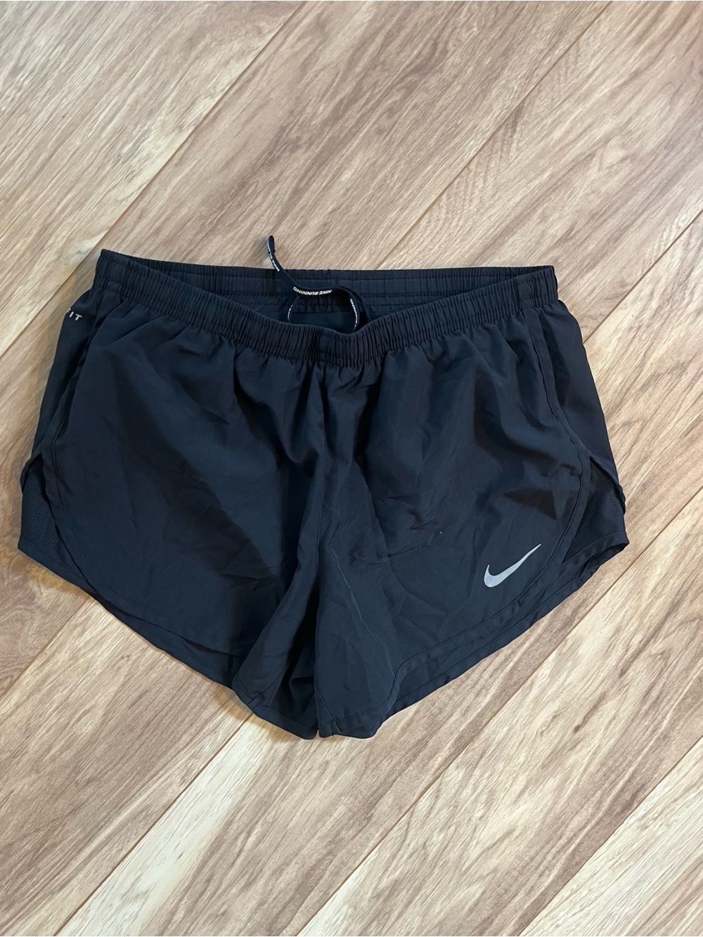 Classic black Nike Dri-FIT athletic shorts